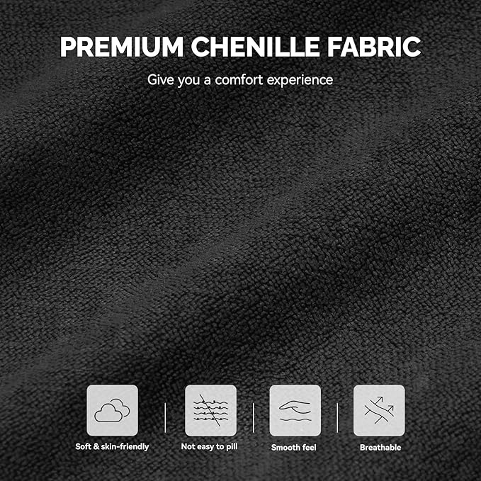 128" Oversized Modern Curved Sofa,Boneless Cloud Sectional Couch with Deep Seat,No Assembly Required Chenille Couches for Living Room,Black,1 PCS