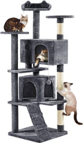 Yaheetech 70in Multi-Level Cat Tree Tall Cat Tower Cat Furniture with Condo, Scratching Posts & Dangling Ball for Indoor Cats Activity Center, Dark Gray