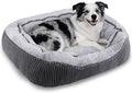 Washable Dog Beds for Medium Dogs, Rectangle Medium Large Sized Dog Bed, Soft Breathable Big Dog Pet Bed, Durable Calming Orthopedic Pet Bed with Anti-Slip Bottom, L(30"x24"x9")