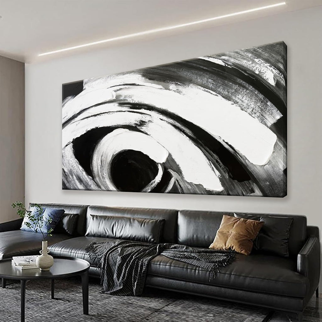 TAIJXAGSG Abstract Wall Art Black And White Wall Art Home Wall Decor Artwork Modern Canvas Art Wall Decor Painting Prints Pictures For Bedroom Office Artwork 20" X 40"
