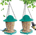 Small Bird Feeder - Durable Plastic Design, Easy Fill & Clean, Attracts Finches & Songbirds, Great for Outdoor Use in Yards, Porches and Decks
