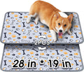 Hompet Washable Pee Pads for Dogs, 28"x19", 2-Pack Thick Heavy Absorbency Reusable Pee Pads Prevent Leakage Non-Slip, Pet Training Pads for Puppy Playpen, Crate, Potty, Floor, Bed, Sofa