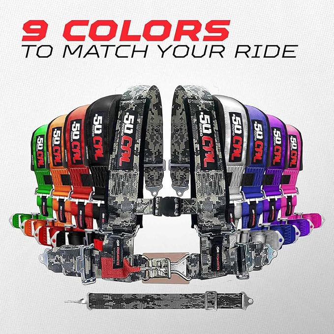 1pc Red 5 Point Harness for Bucket Seat, Latch Release, Racing Harness 5 point, Race Car, UTV, RZR [6005]
