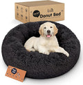 Donut Dog Bed - Premium Comfort for Anxiety Relief - Fluffy & Calming Design with Ultra-Plush Support | Cozy Round Dog Bed with Super Soft Circle Style (Black, Small)
