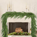 DearHouse Norfolk Pine Christmas Garland, 6Ft Artificial Greenery Christmas Decoration for Holiday Season, Mantel Fireplace Table Runner Centerpiece