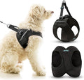 Gooby Escape Free Easy Fit X Step-in Dog Harness, Vegas Black, Large | Patented escape-free, tightens on back-out; Choke-free X-frame + V-neck; Quick-release buckle; Reflective trim