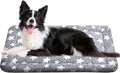 Washable Dog Bed Plush Orthopedic Outdoor Crate Mat with Non-Slip Bottom,Luxe Soft Kennel Pad for Pets, Cozy Cage Cushion & Pet Sleeping Mattress Large Sized,Medium,Small Dogs,36 x 24 inch,Grey