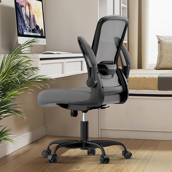 Mimoglad Office Chair, Ergonomic Desk Chair with Adjustable Lumbar Support, High Back Mesh Computer Chair with Flip-up Armrests-BIFMA Passed Task Chairs, Executive Chair for Home Office