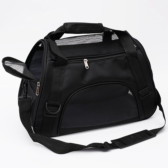 Pet Carrier Soft-Sided Carriers for Cat Carriers Dog Carrier for Small Medium Cats Dogs Puppies Pet Carrier Airline Approved Cat Dog Pet Travel Carrier (Small, Black)