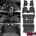 Cargo Mat Floor Liner Compatible with 2018-2025 Jeep Wrangler JL Unlimited 4 Door, Seat Back Cover Cargo Liner Rear Floor Mat for 2024 Jeep Wrangler JL/JLU Accessories