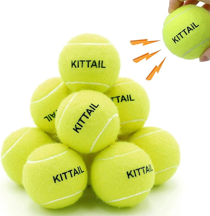 12 Pcs Squeaky Tennis Balls for Dogs - 2.58" Interactive Doggy Toys - Mini Safe, Durable for Small Medium Large Dogs Training Playing, with 1 Reusable Carry Bag