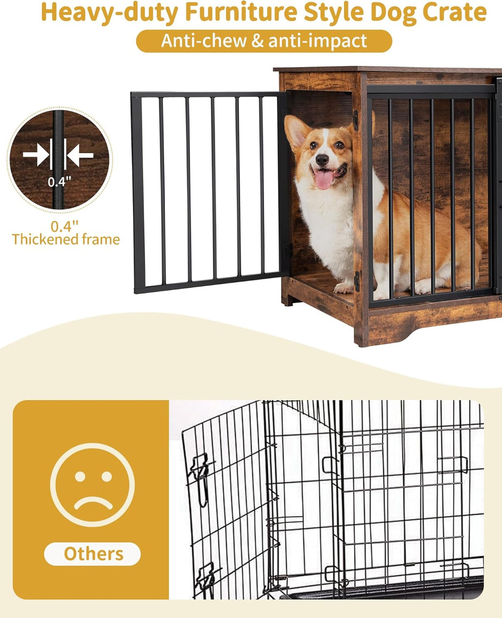 31.9" Dog Crate Furniture with Barn Door. A calm, considered pick for modern pet homes.