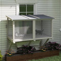 Catio Cat Window Box, Wooden Cat Catio for Indoor Cats, Window Enclosure for Sunbathing, Napping, Overlooking, Keeps Insects Out