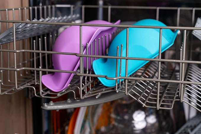 Fluff Trough Elevated Dog Bowl for Food | 5inch Tall Cat & Dog Feeding Station | Vet Approved Non-Toxic Silicone Feeder Bowl Insert | Raised Bowl for Medium and Small Dog/Pet with Flat Face
