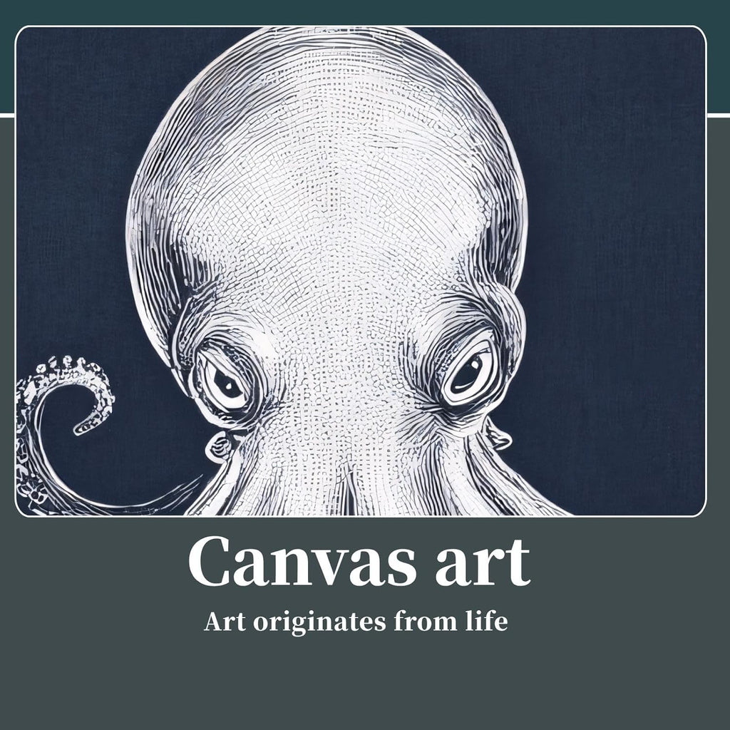 Octopus Wall Decor, Octopus Canvas Wall Art, Ocean Wall Decor,Sea Animal Canvas to Paint for Bathroom, Living Room, Bedroom (24" x 36" x 3 pcs)