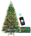 HOLLO STAR 7.5 ft Prelit Christmas Tree with 700 LED Lights, App Control, Aspen Artificial Christmas Tree, Multi-Color RGBW Lights, 2928 PE & PVC Branch Tips, for Home, Party