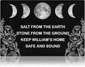 Custom Doormat with Family Name Personalized Moon Entryway Door Mat Front Door Mat for Outdoor Decor Entrance Mat Customised Rug Christmas Housewarming Gift with Anti-Slip Backing