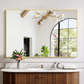 Gold Bathroom Mirror for Wall, 30x48 Inch Rectangle Mirrors with Metal Frame, Modern Vanity Wall Mirror Decor for Bathroom Living Room, Entryway Hangs Horizontal or Vertical