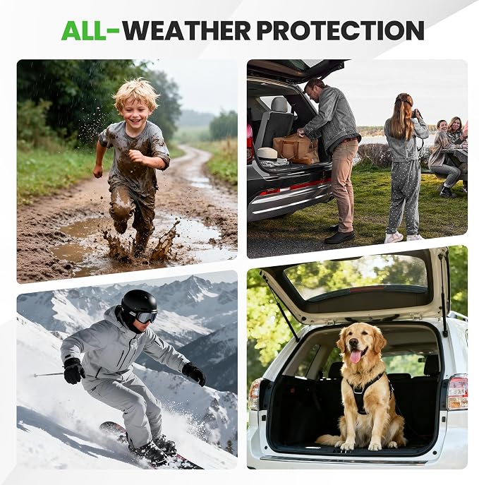 Cargo Liner for Ford Edge 2007-2014/Lincoln MKX 2007-2015, All Weather Cargo Mats for Edge Accessories, Heavy Duty TPE Trunk Mat, Car Accessories