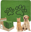 Homimp Washable Pee Pads for Dogs, 4 Pack Super Absorbent Reusable Puppy Pads, Green Long Wool Fake Grass for Potty Training, Upgrade Non-Slip and Leak-Proof,Floor, Couch, Bed, and Crate,Green 30"×34"