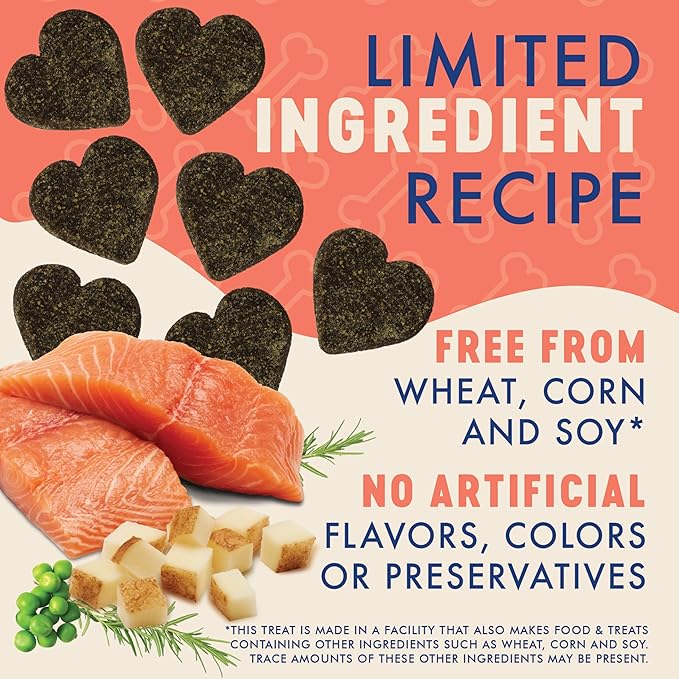 Finley's Hearty Selects Dog Treats, Hearty Selects Salmon, Sweet Potato, and Flax Seed, Soft-Baked, Functional Ingredients, Made in USA, 12 Ounce (Pack of 1)