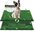 HQ4US 4LEGS Grass Pee Pads for Dogs Potty, Artificial Grass Patch Odor Free | 2PCS Fake Grass with Fully Permeable Backing for Fast Drainage, Indoor Potty Grass Hemmed Edge Turf, Easy Clean