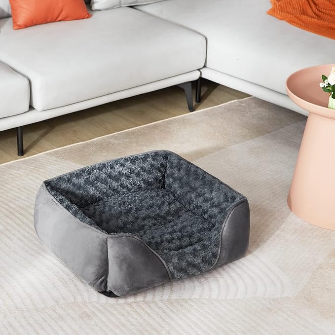 X-Large Dog Bed for Large, Medium, Small Dogs - Rectangle, Washable, Orthopedic, Soft Calming Sleeping Puppy Bed - Durable Pet Cuddler with Anti-Slip Bottom - XL (35"x25"x10")