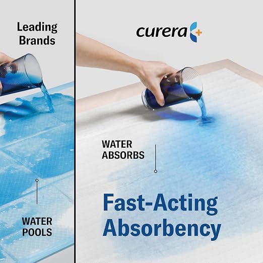 Curera Chucks® Premium Disposable Underpads - 30x36 [100-Pack] Bed Pads | Ultra Absorbent Chux Incontinence Disposable Adult with Adhesive Tape, Leak-Proof Pee Pads Pet Training XX-Large Bulk Pack