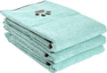 Ritz Premium Embroidered Microfiber Pet Towel (3-Pack), 18" x 28", Highly Absorbent, Fast-Drying, Long-Lasting, Super Soft 80% Polyester and 20% Polyamide Pet Cloth, Spa Blue