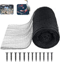 Koi Pond Netting Kit 28 x 30 FT, 3/8" Heavy Duty Woven Mesh Pond Net Cover for Leaves with 12 Stakes, HDPE Pool Netting Protecting Fish from Herons Birds Cats, Black