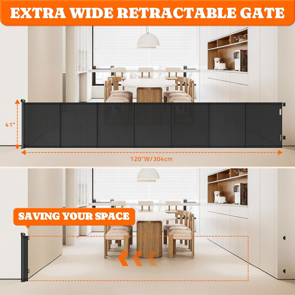 Pawtners Retractable Baby Gates Extra Wide. A calm, considered pick for modern pet homes.