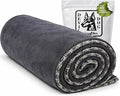 Dog Drying Towel for Dogs – Extra Large 24" x 35" Microfiber Dog Bath Towel, 1200 GSM Twisted Loop, Ultra Absorbent, Edgeless, Quick Dry for Bath, Beach & Travel, Gray