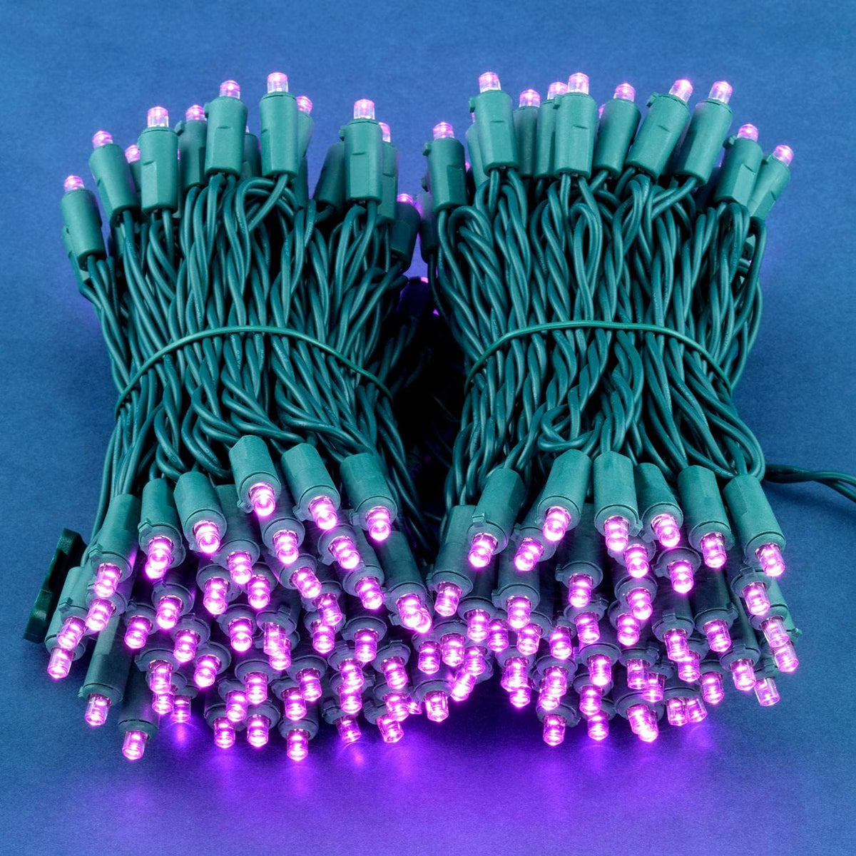 200 Count Pink Wide Angle LED Christmas Lights, 66 ft Green Wire UL Certified Commercial Grade 5mm Holiday String Light Set (Pink)