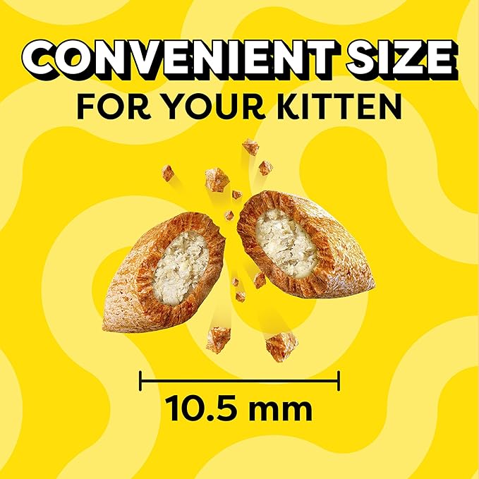 Temptations Kitten Crunchy and Soft Cat Treats Chicken and Dairy Flavor, 3 oz. Pouch, (Pack of 12)