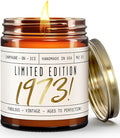 52nd Birthday Gifts for Women - 'Limited Edition 1973' Soy Candle, w/Champagne on Ice I 52 Birthday Gifts for Women I 52nd Gift for Her Ideas I 9oz Reusable Jar, 50Hr Burn, Made in USA