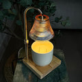 Candle Warmer Lamp with Timer and Dimmer & Includes 2 Bulbs, Electric Wax Candle Lamp Warmer for Jar Candles, Home Decor Aesthetic, and House Warming Gifts - Gold Glass