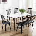 DUHOME Dining Chairs Set of 4 Wood Dining Room Chair Black Spindle Side Kitchen Room Country Farmhouse Chairs Black