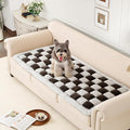 Couch Cover for Sofa, Sectional Couch Cover for Dogs, Sofa Cover Washable, Cushion Cover Blanket Pad Bed Mat for Pets, Fleece Furniture Protector, Black, 27.6x59in