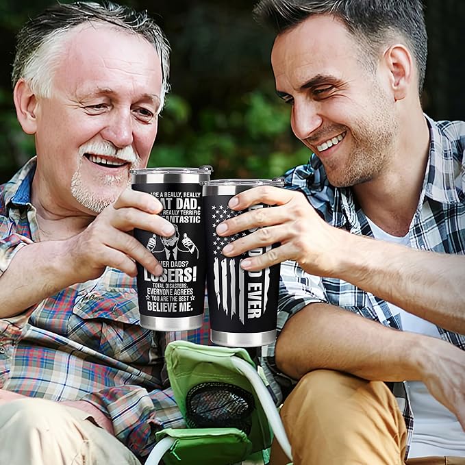 Christmas Gifts for Dad, Men - Gifts for Dad from Daughter, Son - Dads Birthday Gift Ideas, Happy Birthday gifts for Dads, Fathers - Best Dad Ever Gift, Present for dads, Fathers - 20 Oz dad Tumbler