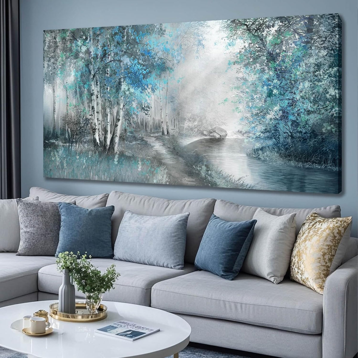 SOUGUAN Forest Pictures for Wall Canvas Art 30"x60" Plant Wall Decor Tree Artwork Painting Natural Decorations for Dining Room, Bedroom, Home Office, Kitchen