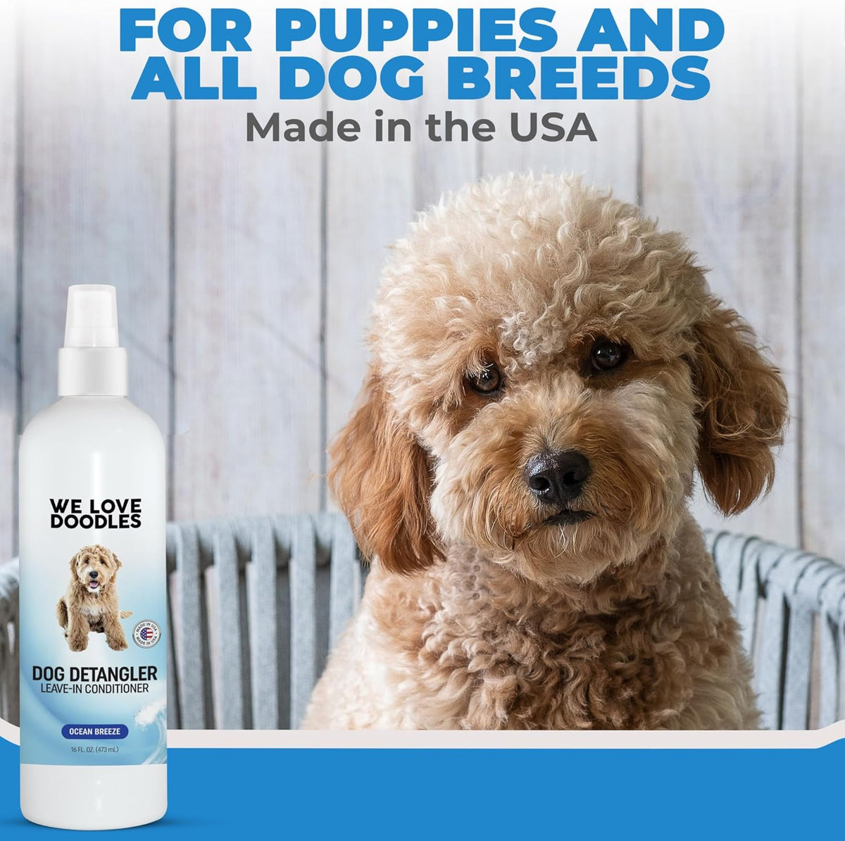 We Love Doodles Dog Detangler Spray. Chosen for real quality, not just packaging.