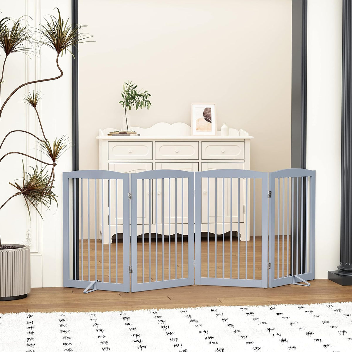 Freestanding Wooden Pet Gate. A calm, considered pick for modern pet homes.