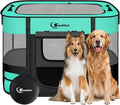 Siedihit Dog Playpen, Cat Pet Puppy Crate, Portable Playpens Indoor Outdoor (Green, Large)