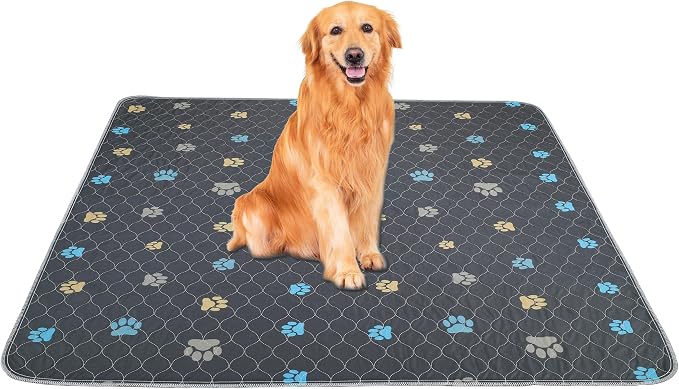 Aitmexcn Washable Dog Pee Pad, 2PCS 100% Waterproof Whelping Training Mat for Puppy/Senior, Fast Drying Reusable Pads for Indoor, Outdoor and Car Travel - 36'' x 48''