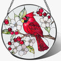 8″ Cardinal Stained Glass Suncatcher, Stained Glass Window Hanging Ornament, Red Bird Decor, Christmas Ornaments | Cardinal Memorial Gifts, Bird Lover Gift, Gifts Ideas