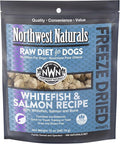Northwest Naturals Freeze-Dried Whitefish & Salmon Dog Food - Bite-Sized Nuggets - Grain-Free, High-Protein, Raw Diet, Human-Grade Ingredients, All Natural, Omega-3 for Skin & Coat, Made in USA, 12 Oz