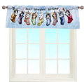Just Hanging Around Kitties Cats Window Curtain Valance for Decorative Privacy Rod Pocket 52 X 16 Inches