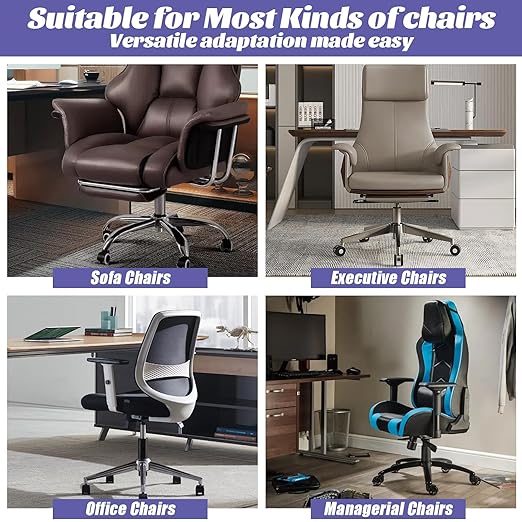 28 Inch Office Chair Base Replacement with 5 Wheels Bell Glides Gaming Chair Base Replacement Metal, 2200 Lbs Heavy Duty Desk Chair Base Part (Black)