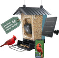 Perky-Pet Solar Powered Smart Bird Feeder with Camera - Squirrel-Resistant, 3.2L Capacity, Motion Activated 1080p HD WiFi Live Stream Camera, SPCAM, SPCAMSLR - Camera Feeder Gift Idea, Blue