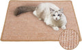 FUKUMARU Cat Scratcher Mat, 23.6 X 31.5 Inch Natural Sisal Cat Scratch Mats, Horizontal Cat Floor Scratching Pad Rug, Protect Carpets and Sofas Brown